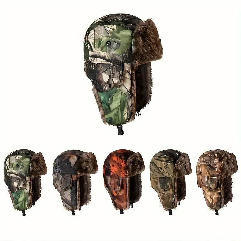Winter Camouflage Hunter Hat Ear Protection Warm Outdoor Mountaineering Hunting Hiking Ear Protection Warm Hat