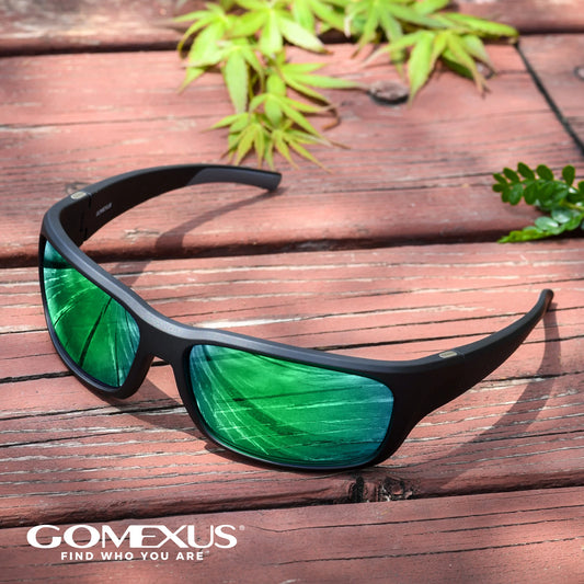GOMEXUS Polarized Sports Sunglasses No Plastic Lens for Men Women, Fishing Cycling Golf Drving Protection UV400