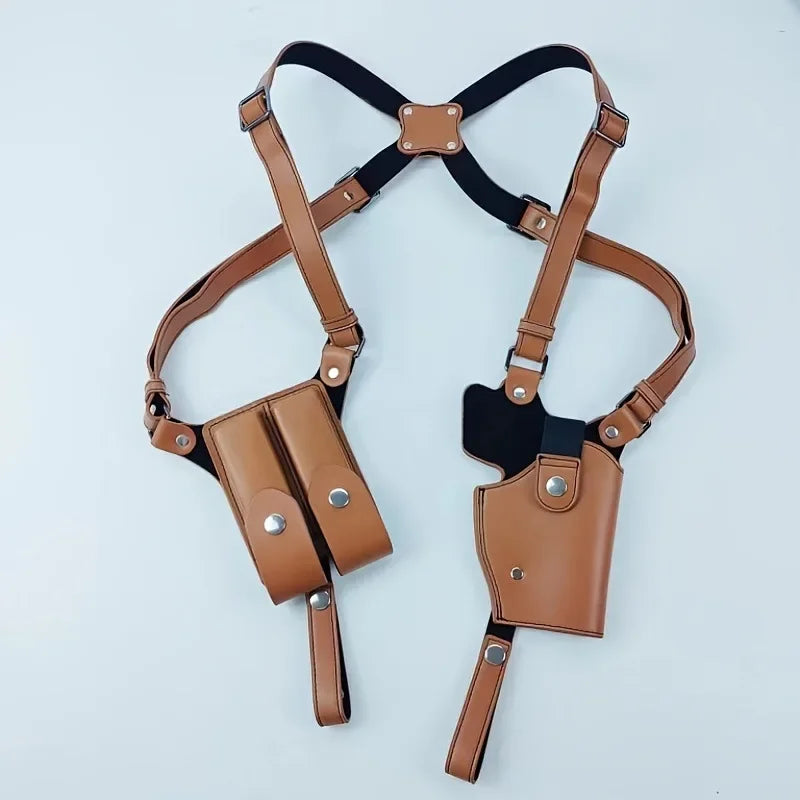 New Universal Vertical Shoulder Strap Holster Tactical Underarm Universal G17 Holster Type 92 1911 Leather Gun Bag