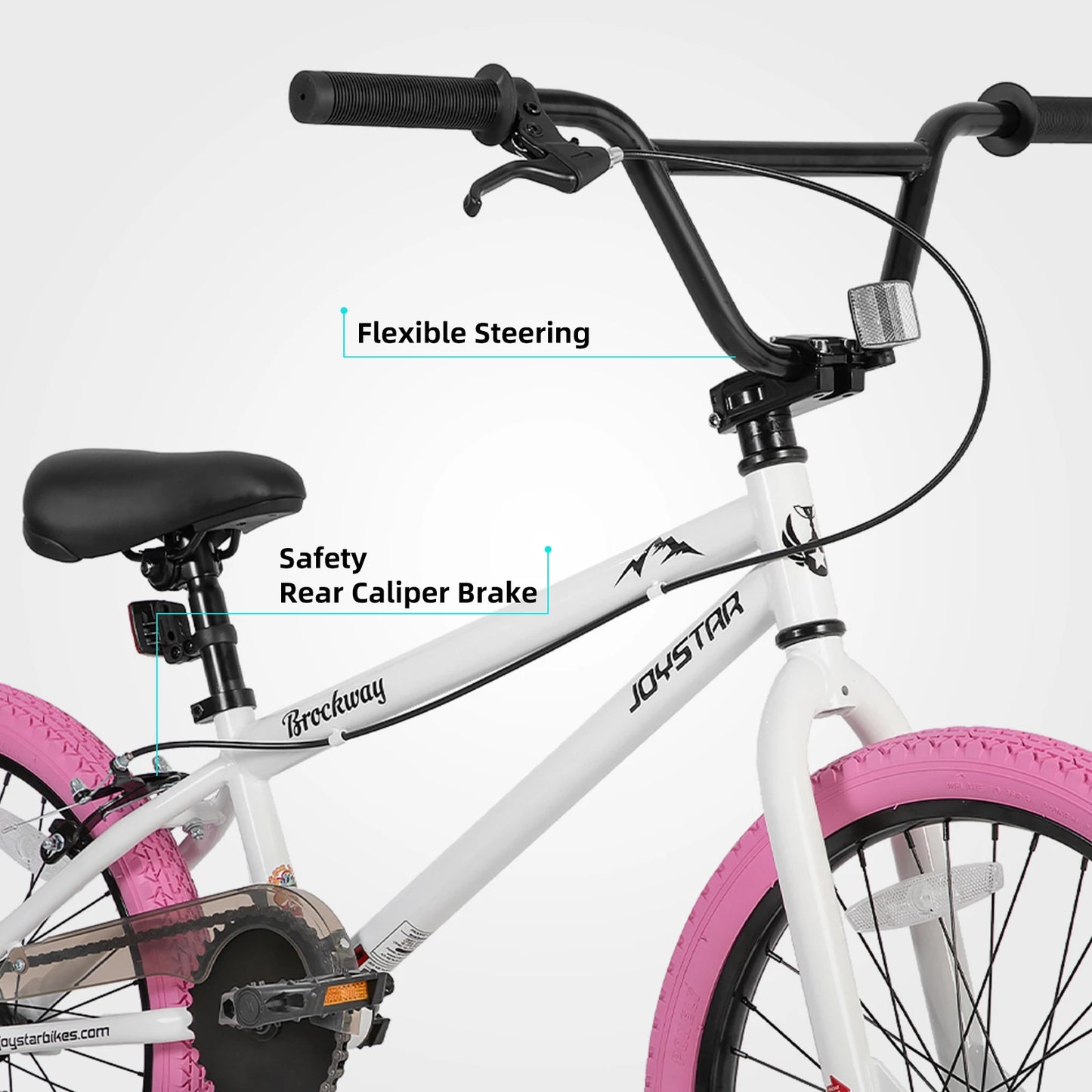 JOYSTAR Brockway Freestyle Kids BMX Bike 20" 24" Unisex Beginner Bicycles with 2 Pegs Multiple Colors for 6-12 Years Old