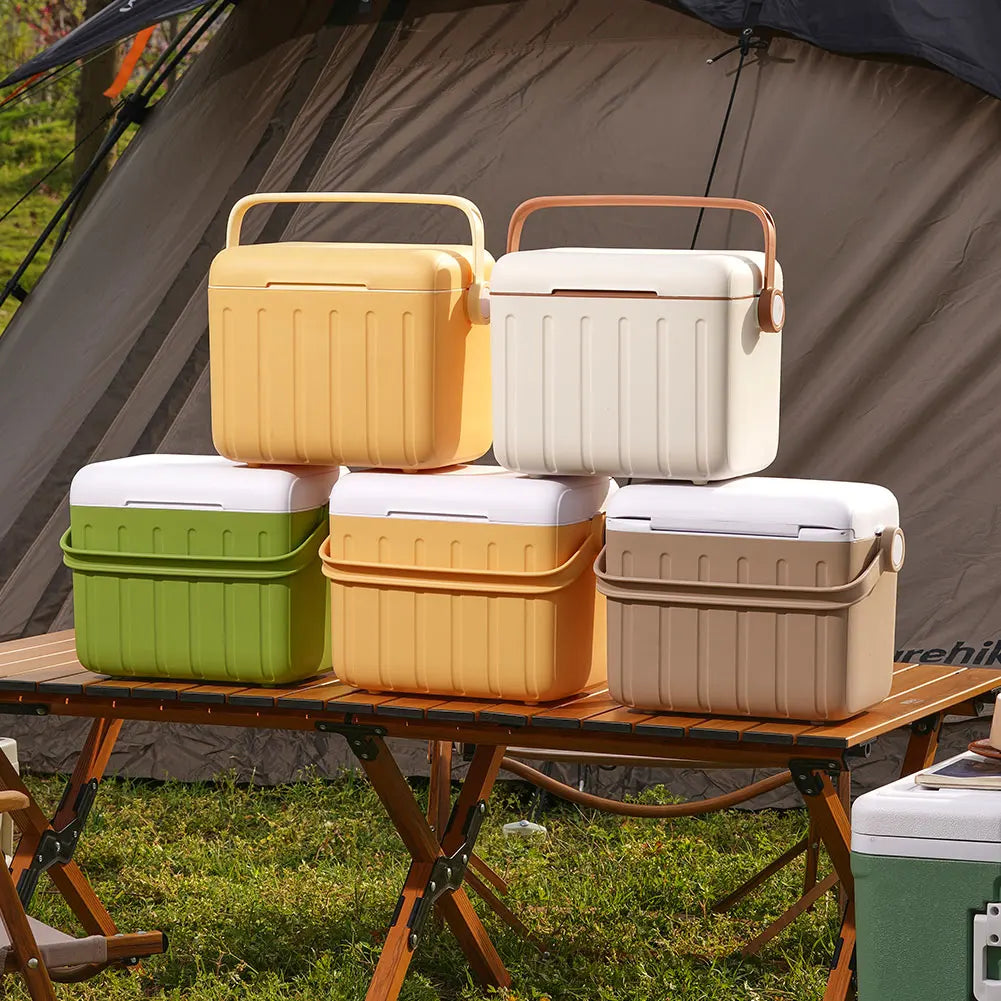 6L Camping Cooler Box Insulated Ice Chest Portable Ice Bucket Outdoor Hard Cooler for Camping Beach Picnic