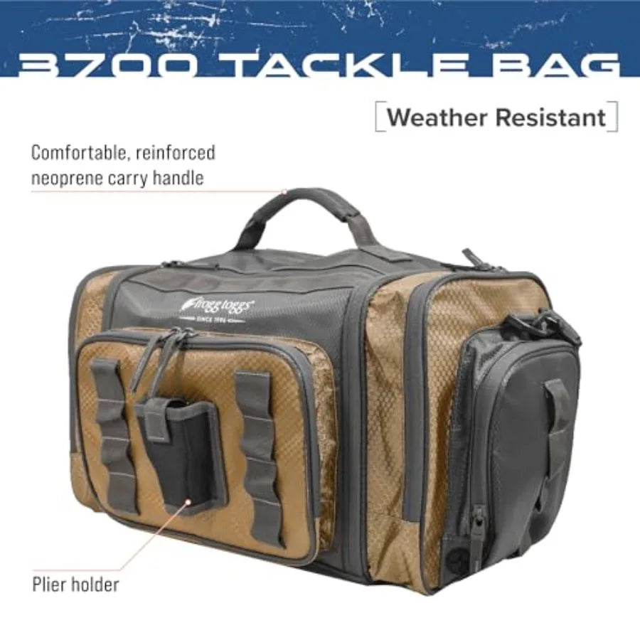 Heavy Duty Fishing Tackle Duffle Bag, Solid Brown Elements, 3700