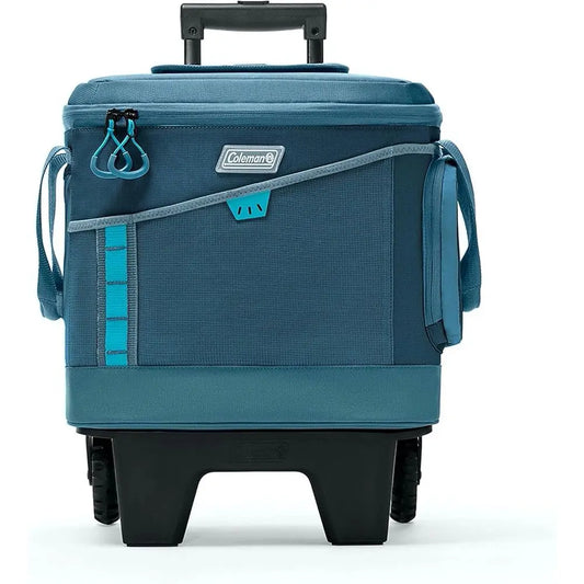 Wheeled Soft Cooler with Expandable Pockets, Keeps Cold for Up to 34 Hours