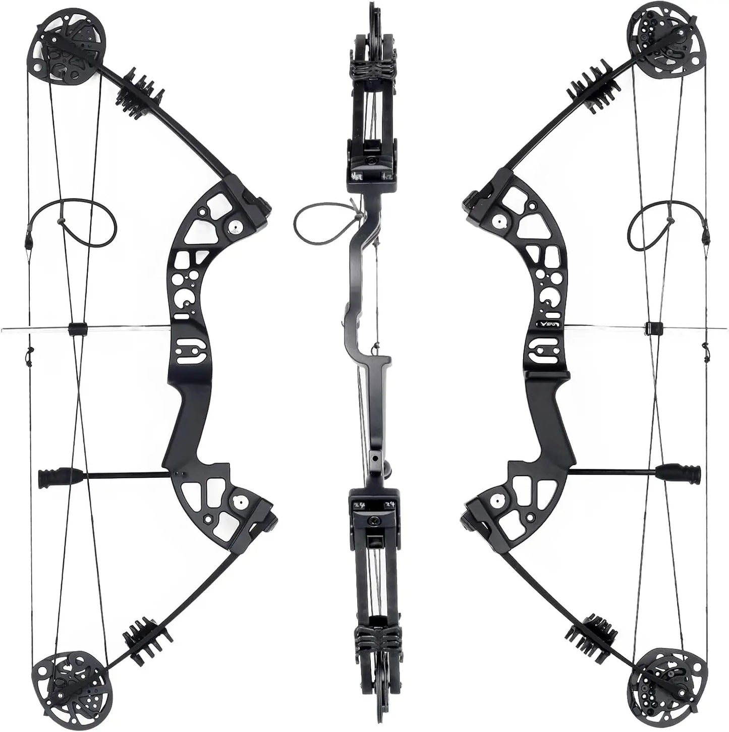 Compound Bow Set 30-60lbs for for Pull Beginner and Teens Right Handed,19"-30" Draw Length,320 FPS Speed,Hunting Bow Archery Set