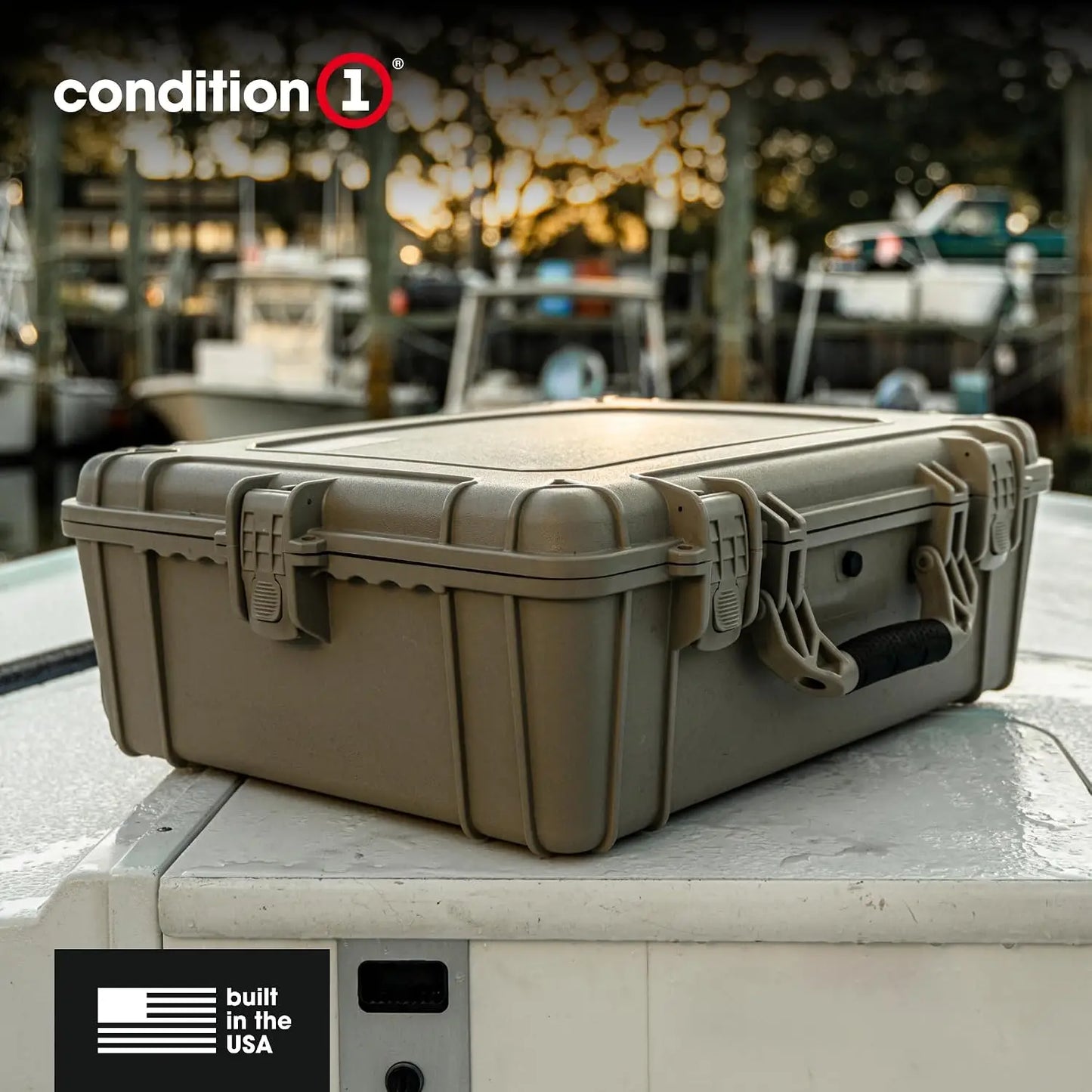 25" Large Waterproof Hard Case, Black, with Foam, Portable Protective Storage Box for Travel, Hunting, Military, Tactical, 24.5x19.46x8.41 in