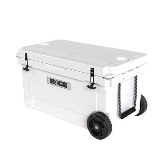Cooler with Wheels and Handle, Wheeled Cooler, Insulated Ice Chest with Wheels and Handle for Fishing and Camping with Dry Stor