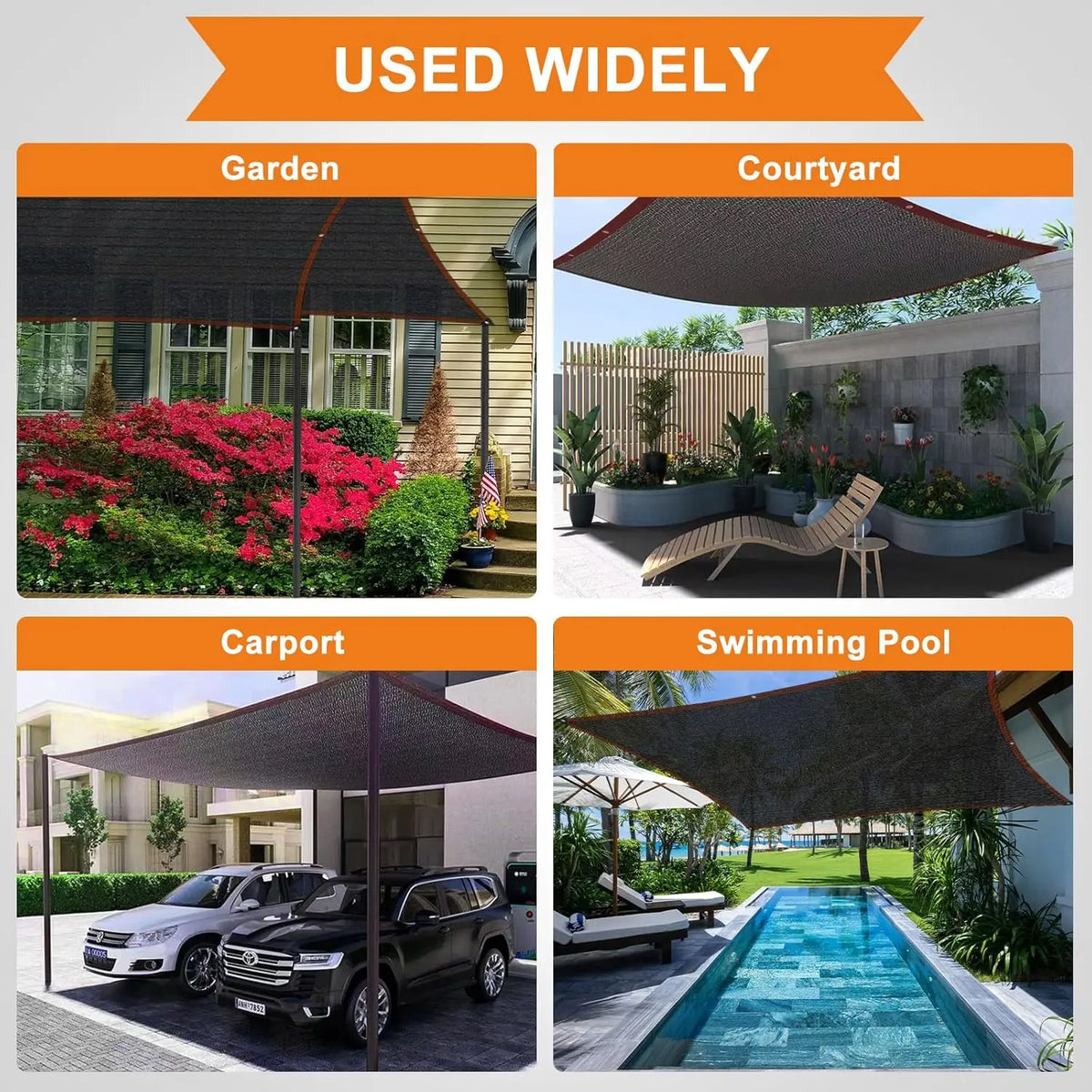 70% Shade Rate 10x20FT Heavy Duty Shade Cloth - Breathable UV Resistant Net for Greenhouses, Carports & Swimming Pools