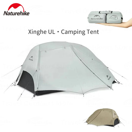 Naturehike Star River UL Camping Tent 15D Silicone Ultralight Portable 2 Person 3 Seasons Outdoor Travel Hiking Tent With Mat