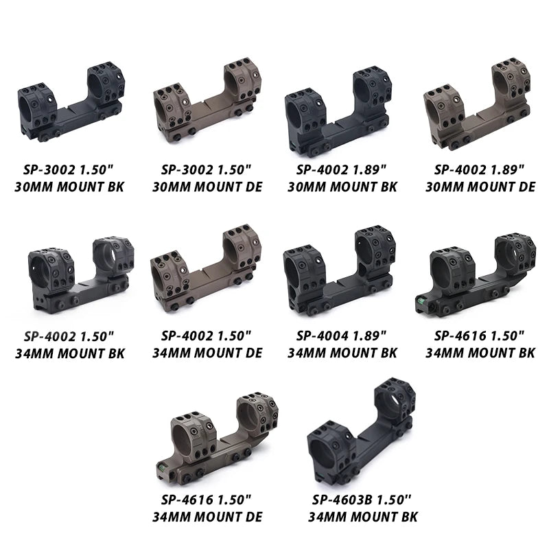 6 MIL 20.6MOA Scope Rings 1.54 inch for 1913 Picatinny Rails, AR15, M4 one Piece Scope 34mm Mount, Desert Black Color,US Stock
