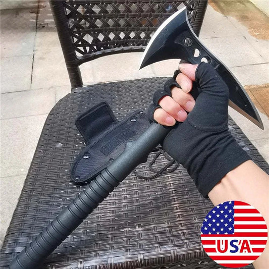 15.74 Survival Tomahawk Tactical Throwing FIXED BLADE Camping Hatchet Hunting Survival AXE Knife