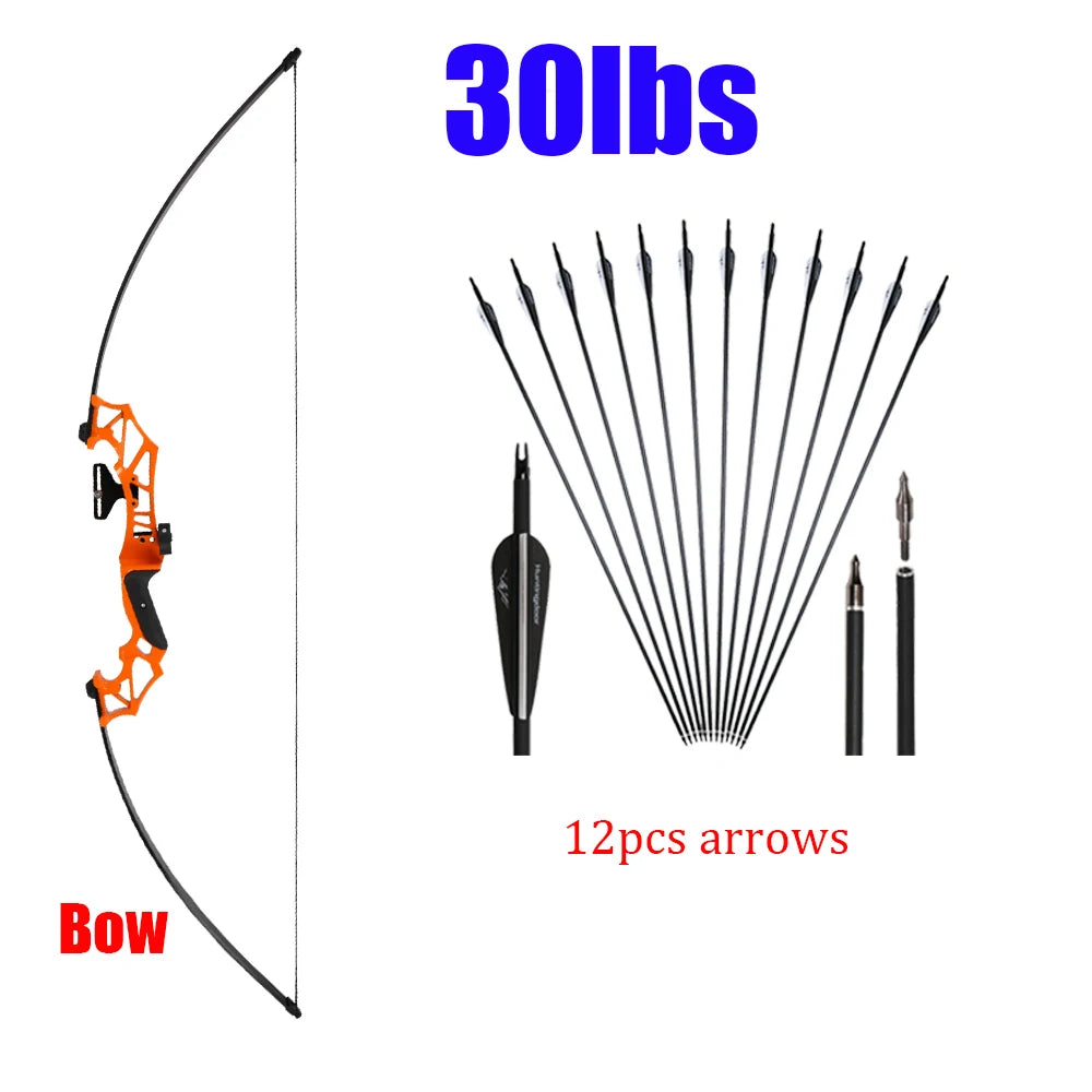 Archery recurve bow Hunting Take Down Bow 40lbs Bow for Outdoor Fishing Shooting Right Hand With Bow Accessories