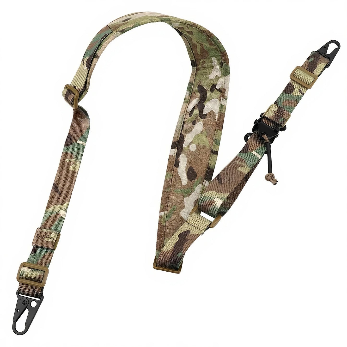Tactical 2 Point Rifle Sling Strap 2.25" Padded Adjustable Shoulder Strap Shooting Hunting Accessories w/ QD mount for Picatinny