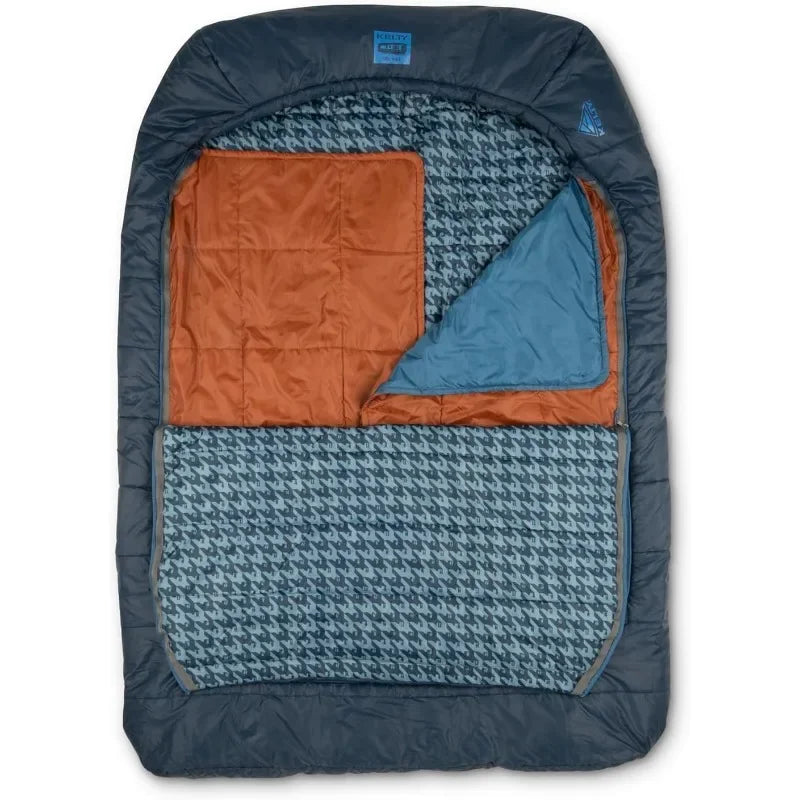 Kelty 20 Degree Doublewide Sleeping Bag Tru.Comfort Two Person Synthetic Camping Bag For Outdoor Family