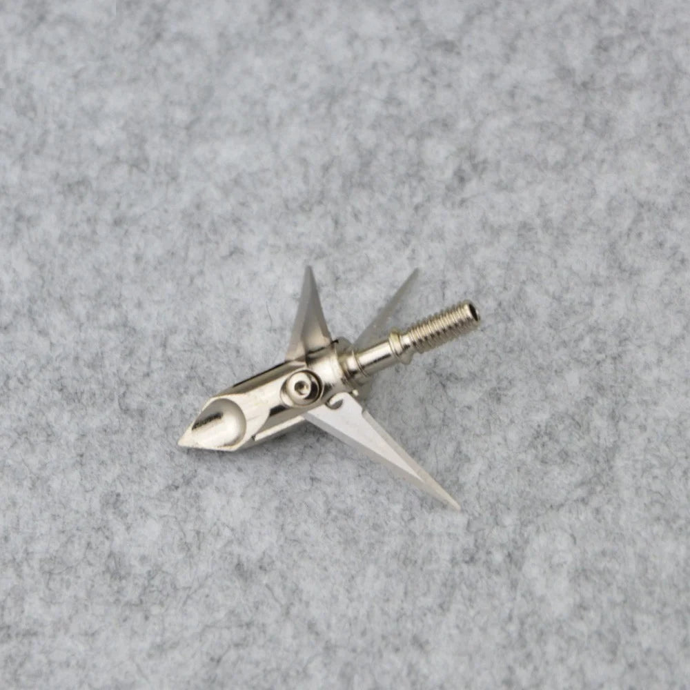 Broadheads 12pcs 3 Blade Stainless Steel 100Grain Screw-in Arrow Tips for Archery Outdoor Hunting Shooting Accessories