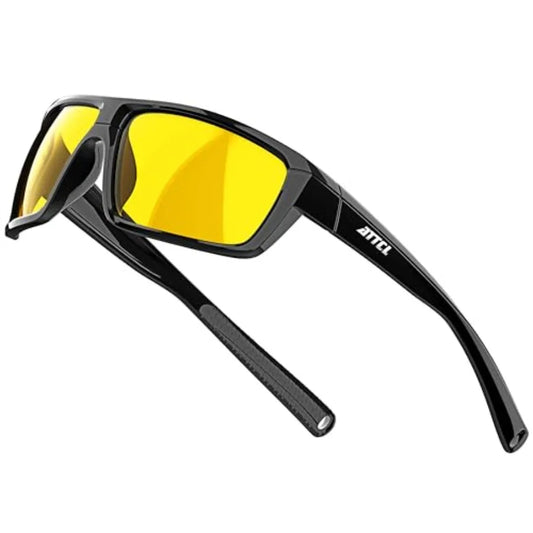 Polarized Sunglasses Men for Fishing: UV Protection Lightweight TR90 Sports Wrap Sun Glasses Driving Golf Running