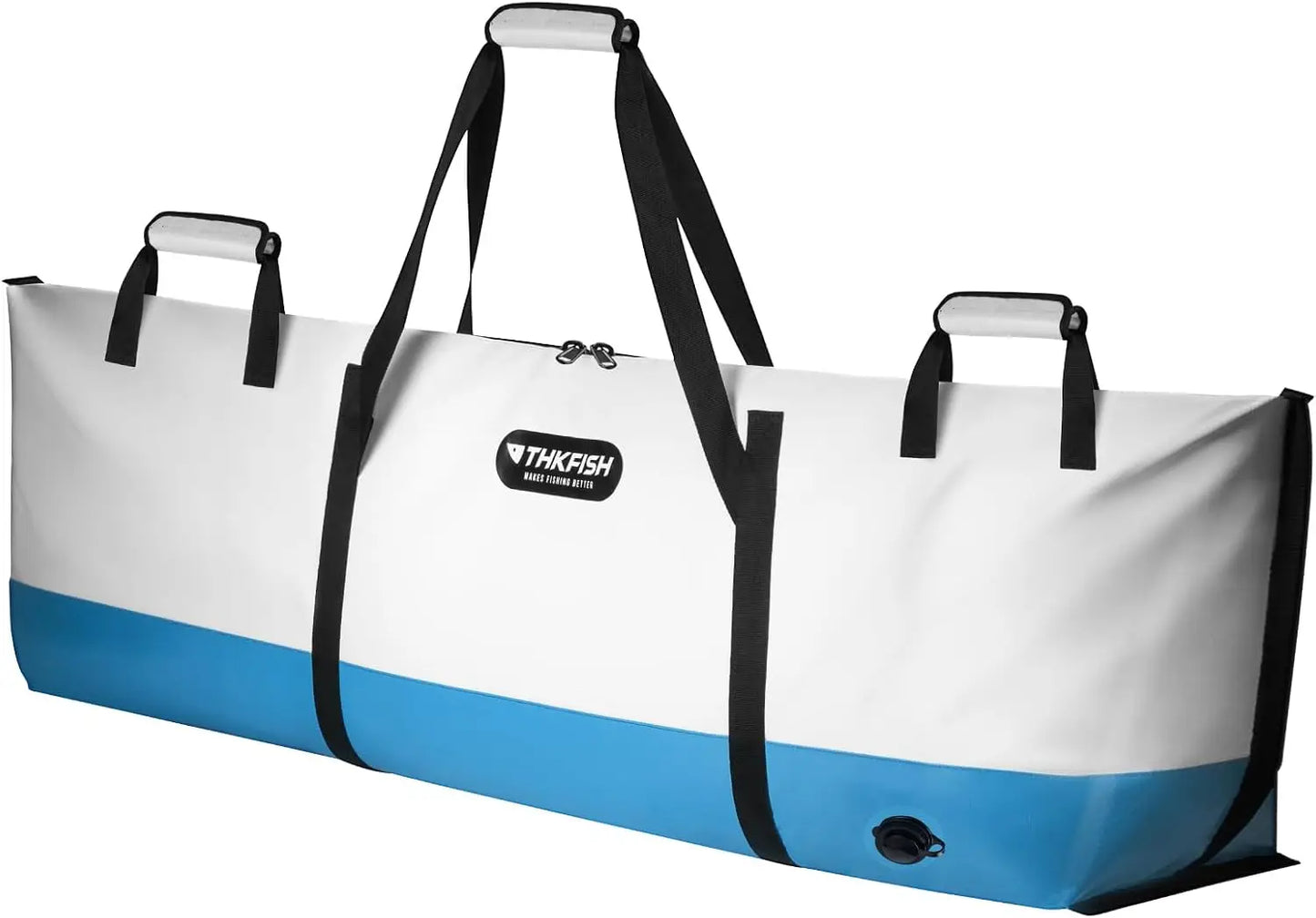 Insulated Fish Cooler Bag 60x20x9in, Waterproof Fishing Kill Bag with Smooth Zipper, Keeps Ice-Cold & Fresh Over 48H
