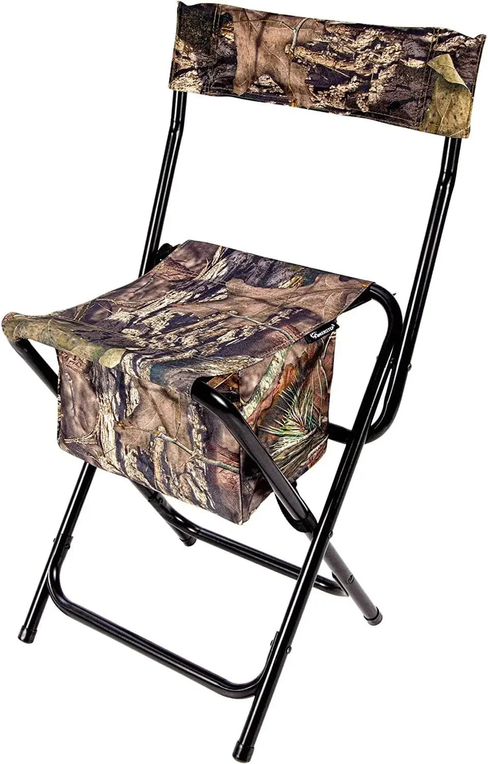 Foldable High-Back Hunting Blind Chair with Weather-Resistant Fabric, Lightweight and Portable, Mossy Oak Break-Up Country