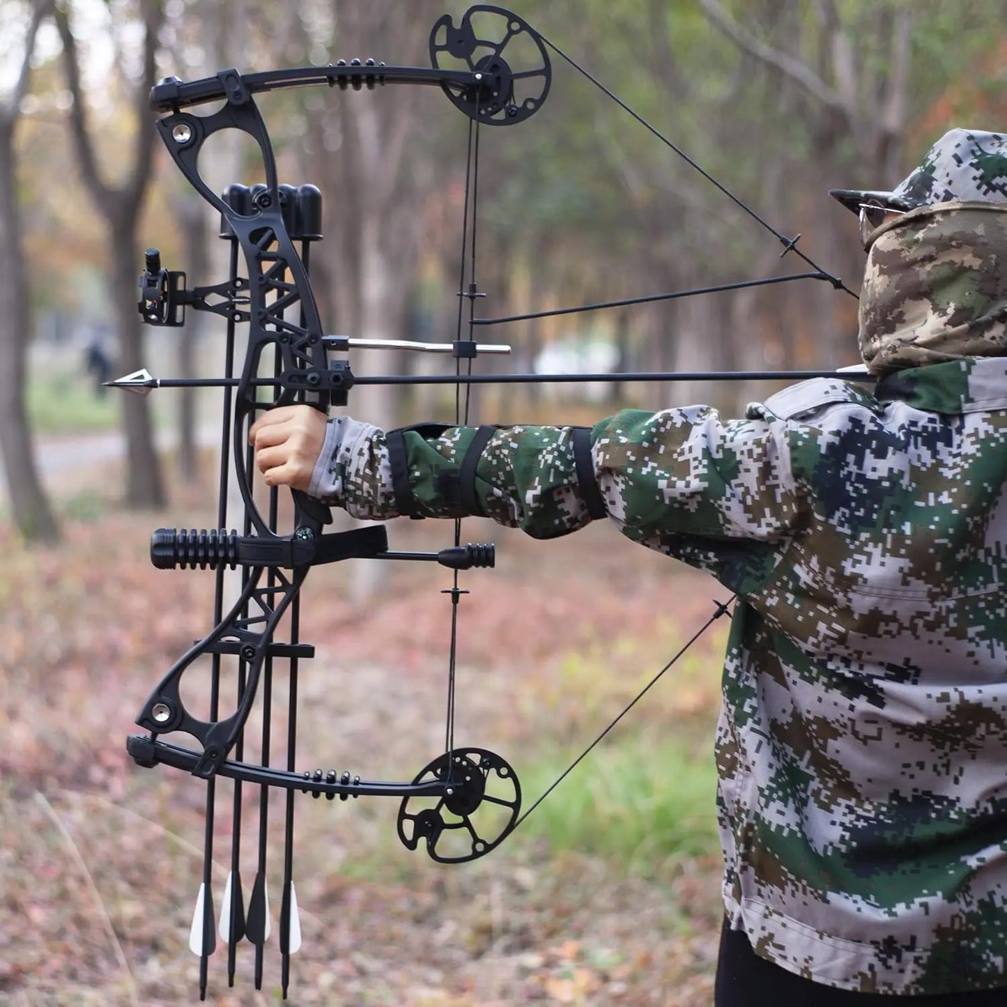 Archery Compound Bow Set, Draw Weight 0-70 LBS, Draw Length 18\\"-30\\", Hunting Compound Bow with All Accessories for Archery H