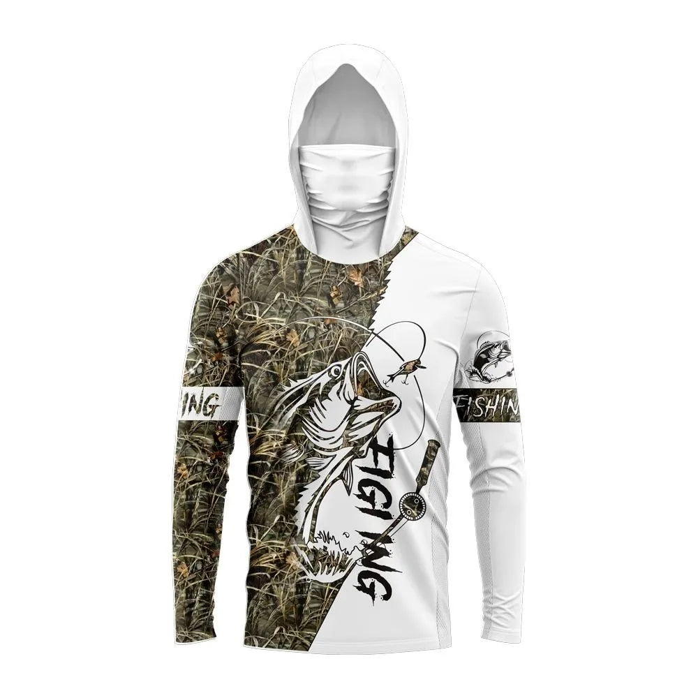 Fishing Hoodie Men Long Sleeve Quick Dry Breathable Clothing Uv Protection Outdoor Fishing T-shirt fishing clothes