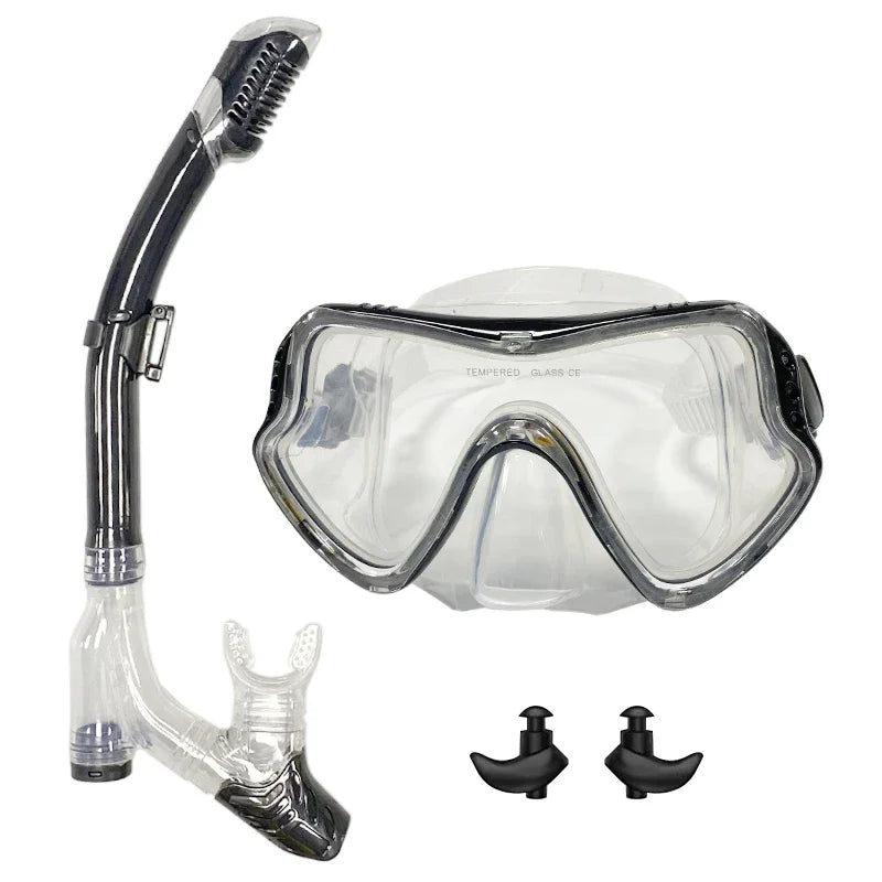Diving mask Professional Snorkel Diving Mask and Snorkels Goggles Glasses Diving Swimming Easy Breath Tube Set Snorkel Mask