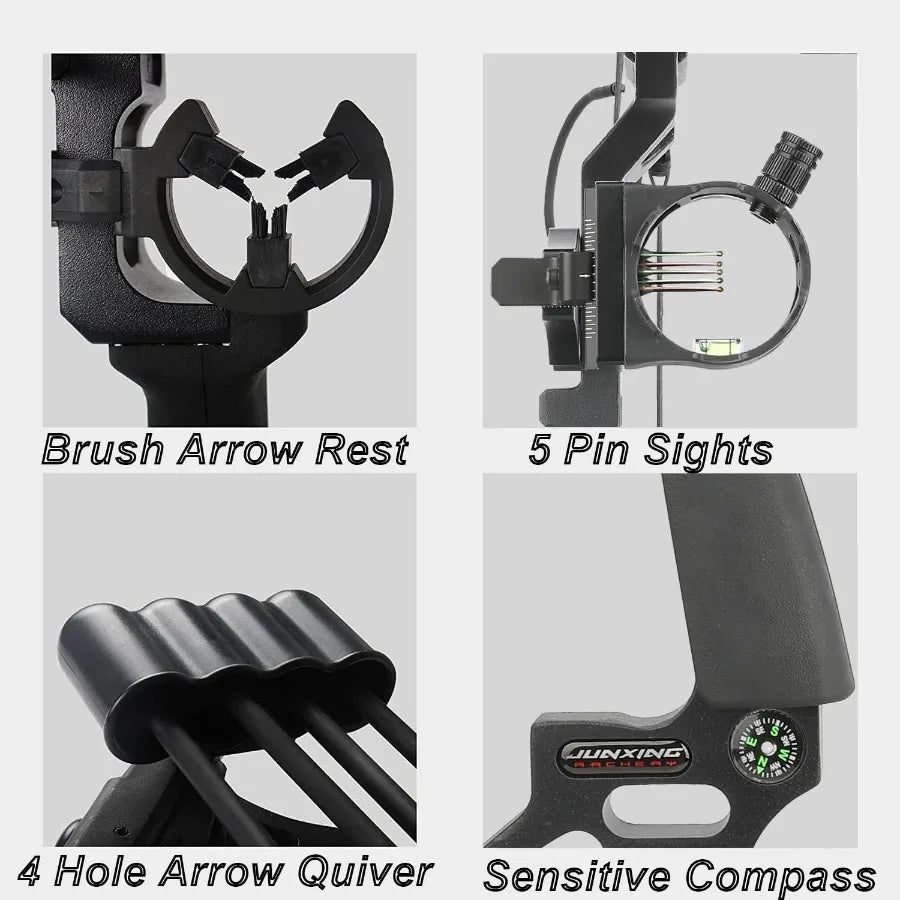 Archery Compound Bow Set 2070 LBS Draw Length 2430 up to IBO 320 fps Hunting Compound Bow with All Accessories for Archery Hunt