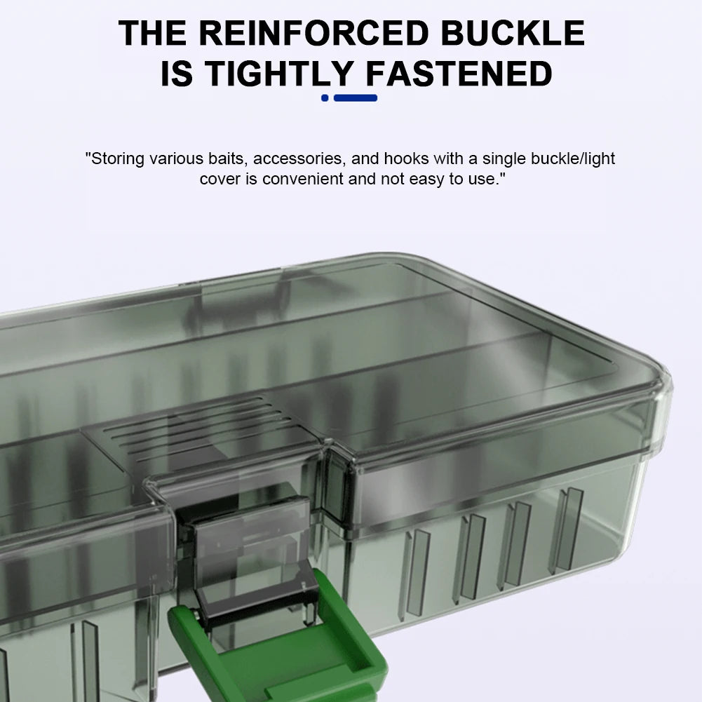 Fishing Tackle Box with Removable Dividers Fishing Tackle Storage Trays Portable Accessories Box for Fishing