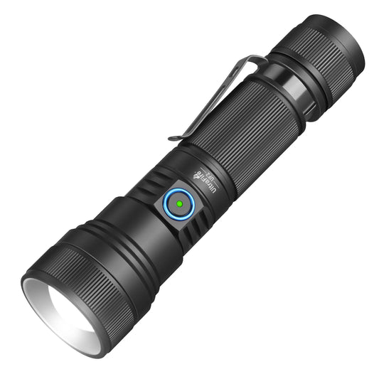 UF2 21700 LED Flashlight 1500 Lumens 550M Zoomable Outdoor Lamp USB C Rechargeable Torch with Magnetic Tail for Hiking