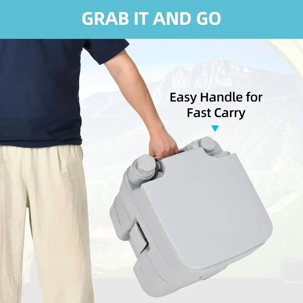 YITAMOTOR Portable Camping Toilet, RV Travel composting toilet with 20L Detachable Waste Tank, Double Water Spouts, Portable Toi