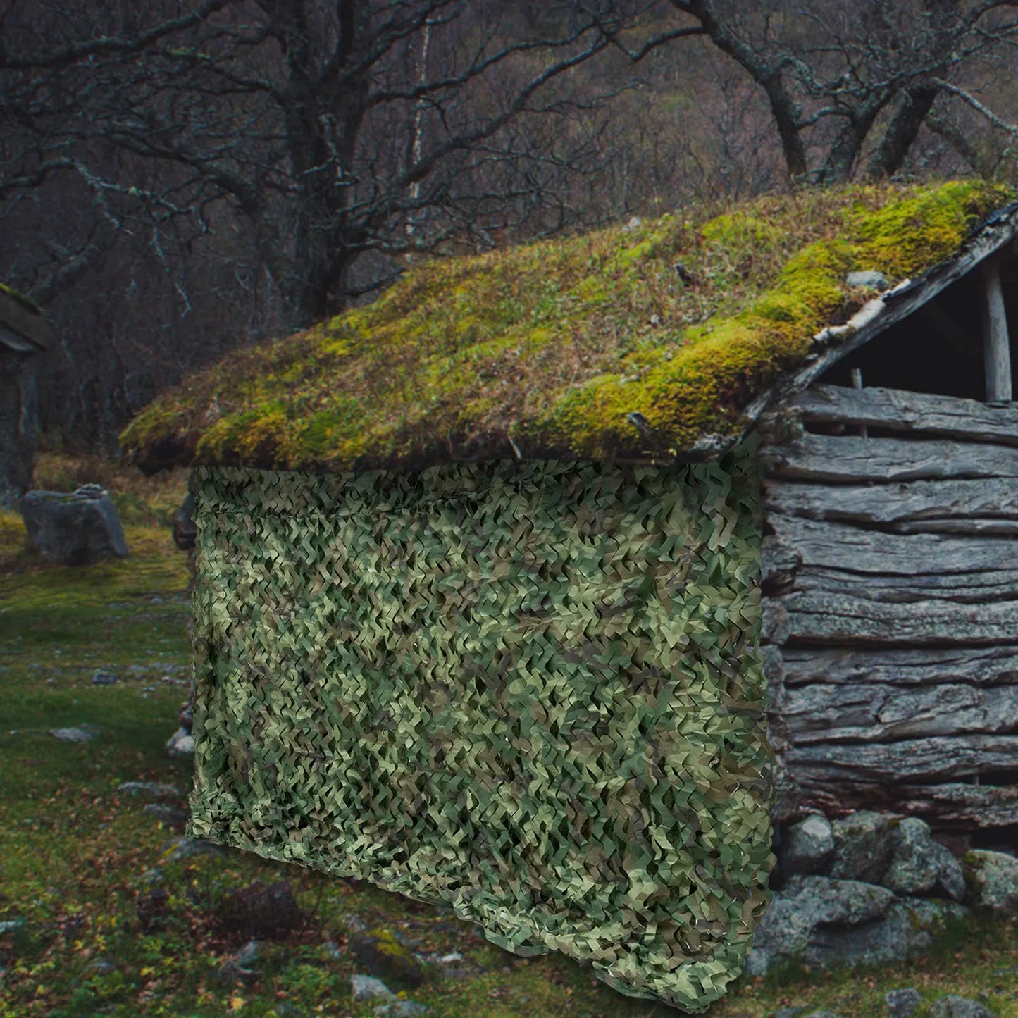 Camo Netting Camouflage Net,Bulk Roll Sunshade Mesh Nets for Hunting Blind Shooting Military Theme Party Decorations