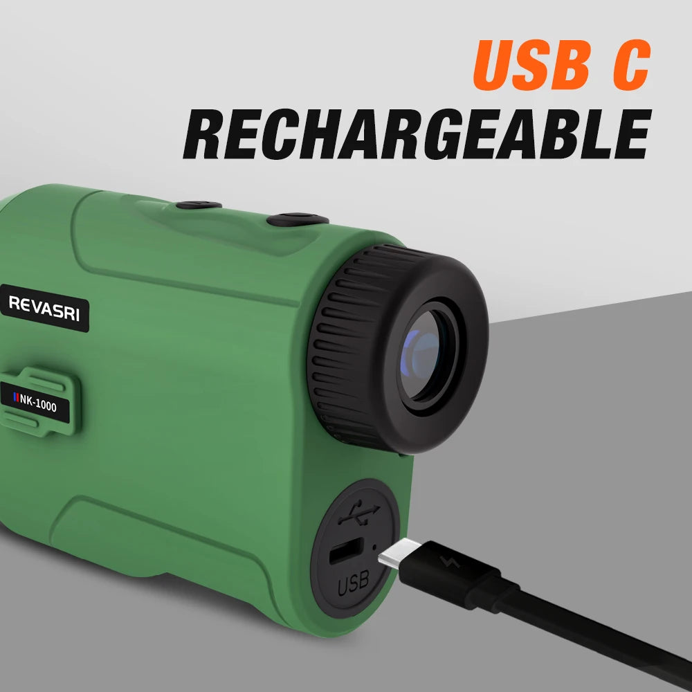 REVASRI Hunting Rangefinder -1000M Range Finder for Hunting and Golfing with Speed, Slope, Scan and Normal Measurements