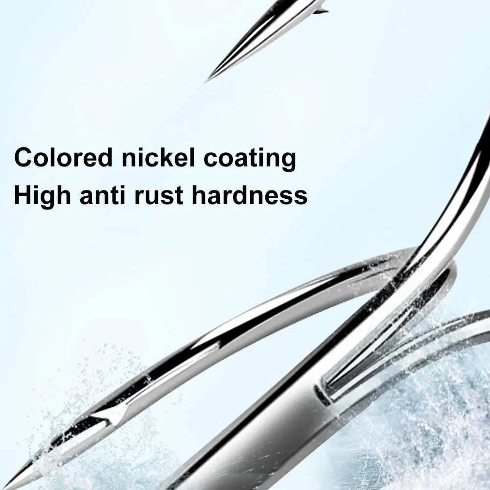 High Carbon Steel Treble Hook 5 Colors Triple Fishing Hook Barbed Sharp Triple Hook for Saltwater Freshwater Fishing