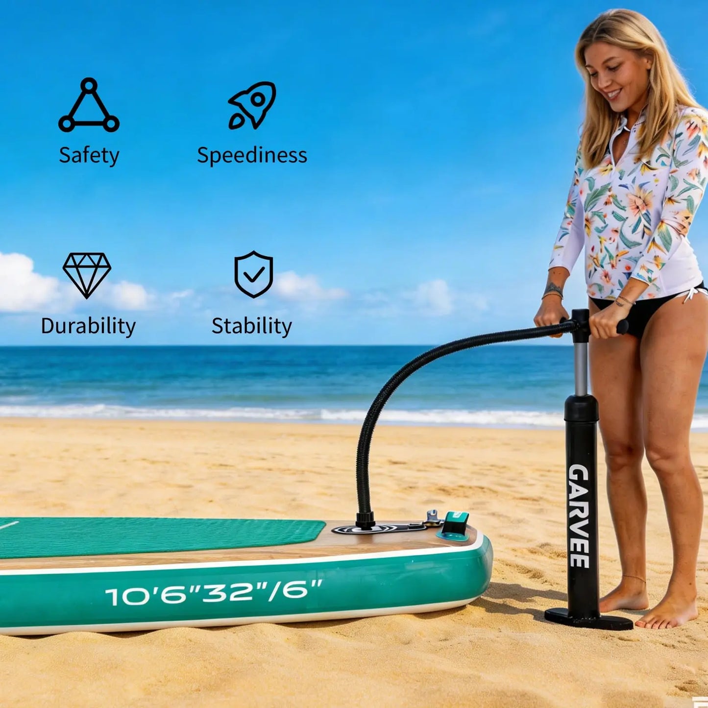 Ultra-Light Inflatable Upright Paddle Board – Stable Non-Slip Deck, Superior Paddle, Pump & Carry Bag – Ideal for All Skill Levels, Youth & Adults