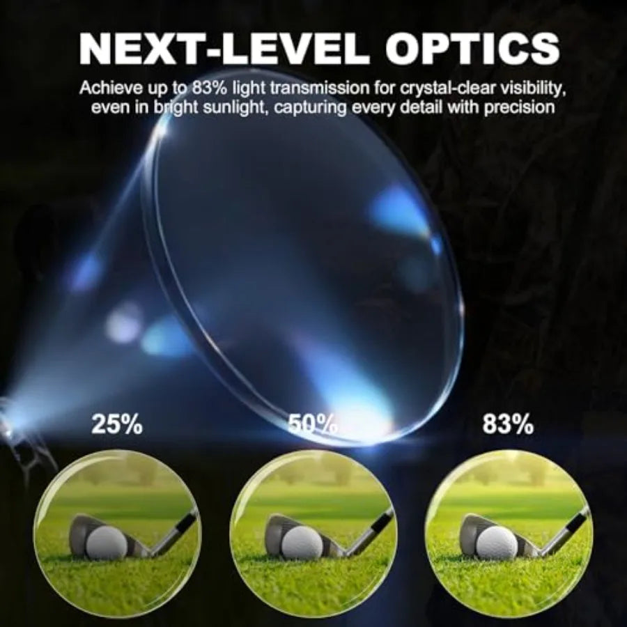 Precision Laser Rangefinder for Golf Hunting 800/1000/1300m Range 6X Magnification Flagstick Locking with Flash Prompt Slope Co