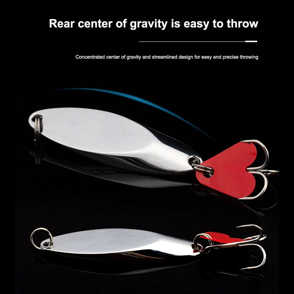 5pcs Metal Jig Spoon Spinner Fishing Lure with Fishing Tackle Box Kit Spinner Bait Artificial Bait for Fishing