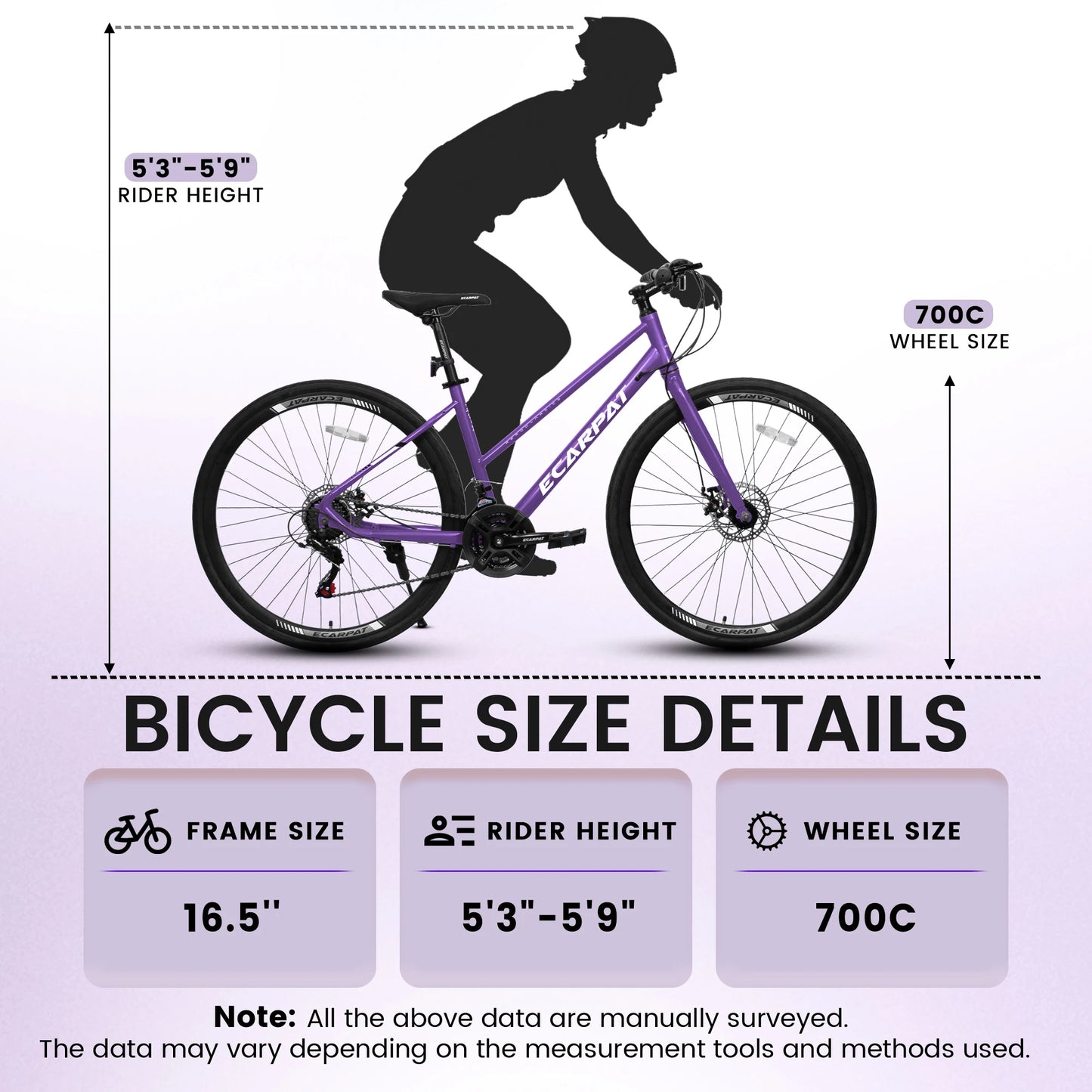 700C Road Bike for Men and Women, 21 Speed Road Bicycle, Lightweight Aluminum Frame, Dual Disc Brake, Racing Bike, Adult City Commuter Bicycle