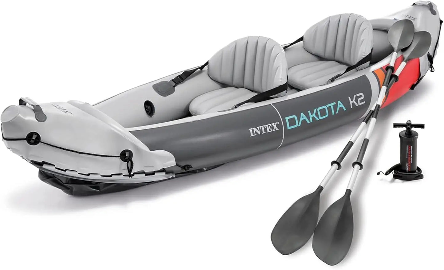 2-Person Inflatable Kayak Set, 10.25ft, 400lb Capacity with Oars & Pump