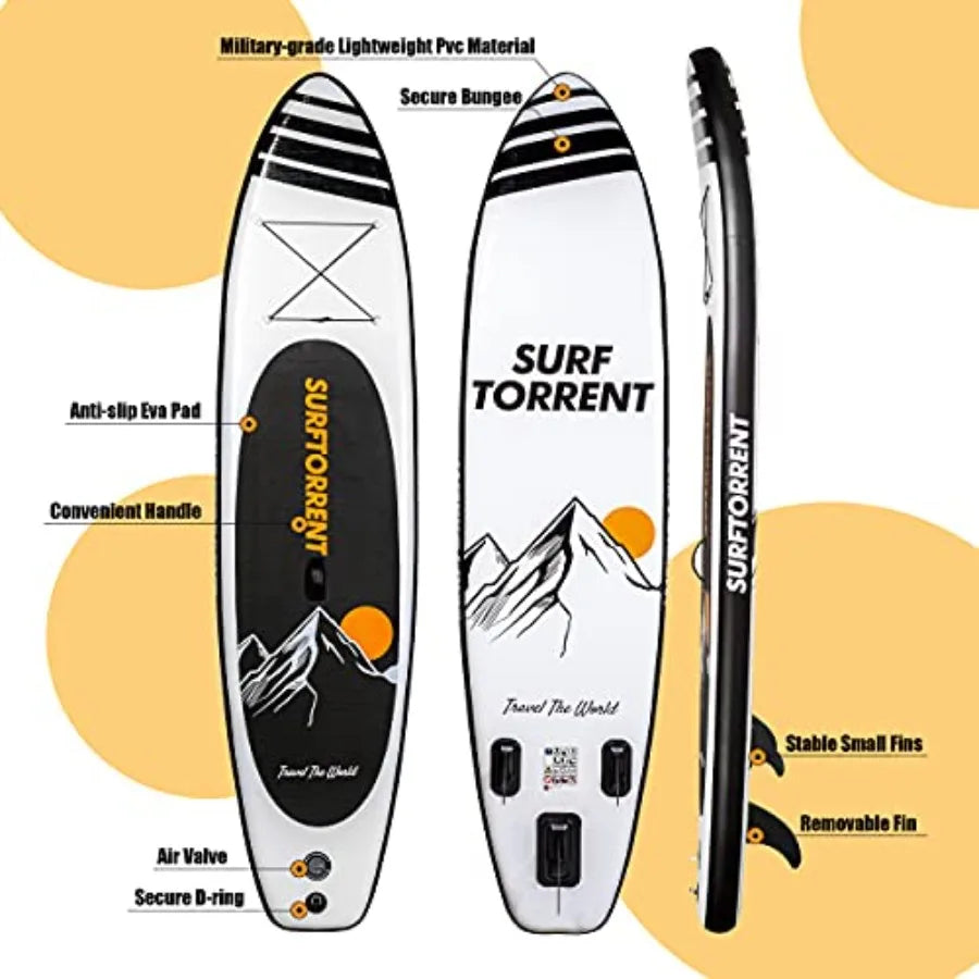 Inflatable Stand Up Paddle Board for beginners and adults, PVC material, pink, lightweight and stable wave board with full SUP