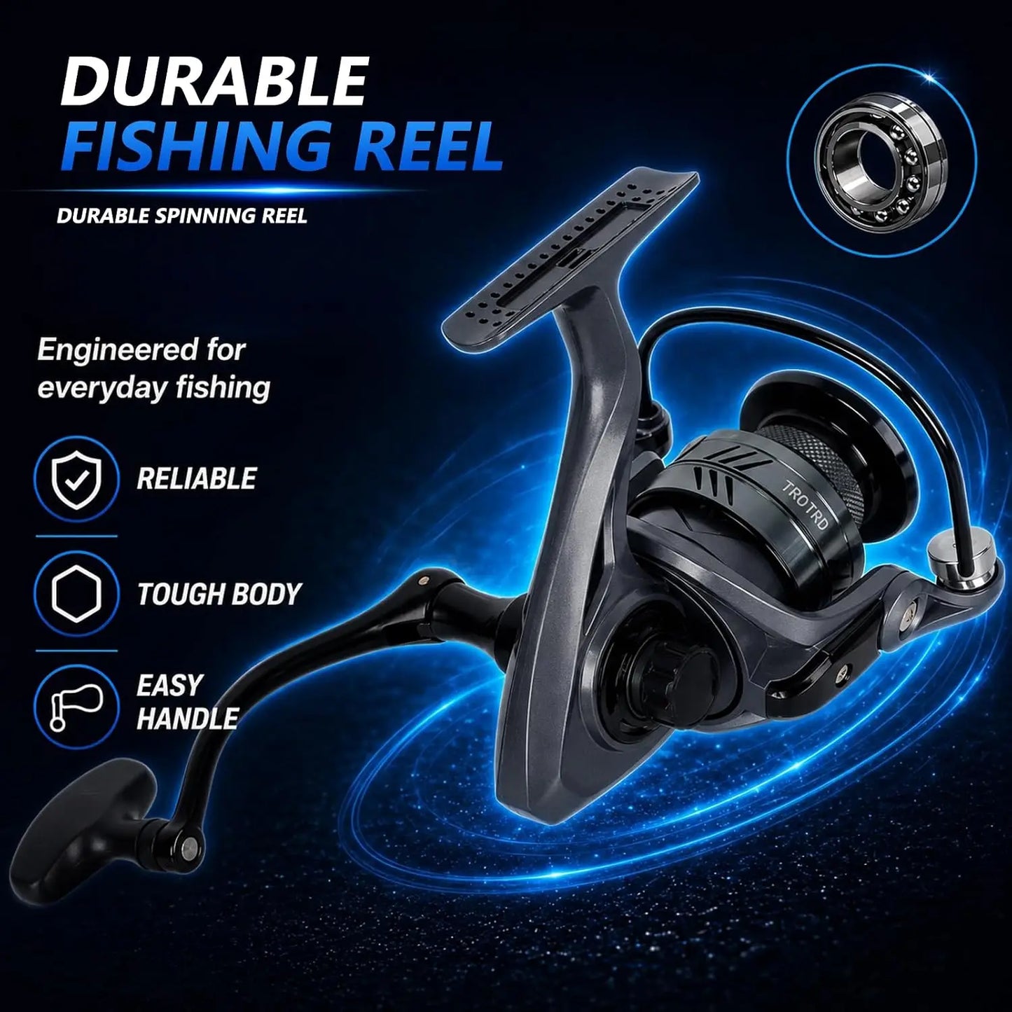Telescopic Fishing Rod & Reel Combo Kit, Portable Travel Set with Tackle Box, Lures, Bag, 4.2oz Carbon Fiber, 5.2:1 Gear Ratio, Freshwater & Light Saltwater