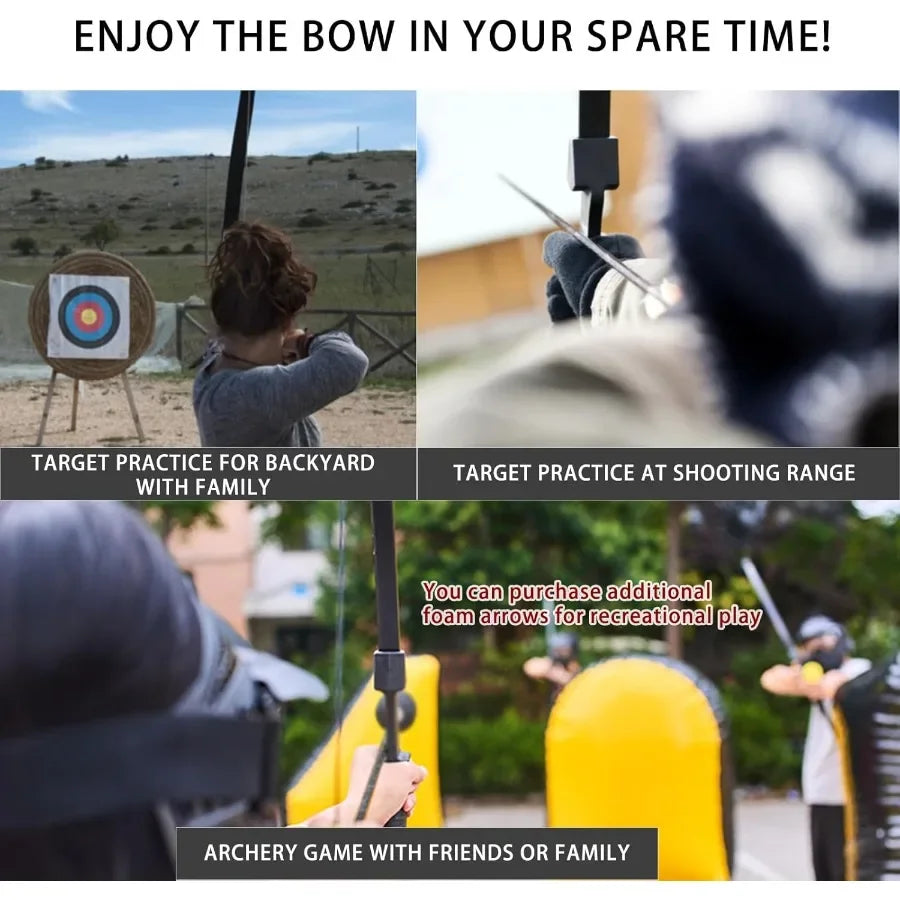 Archery Bow and Arrow Adult - Takedown Recurve Bows Archery Set for Adults Youth Beginner 20lbs 30lbs 40lbs Left and Ri