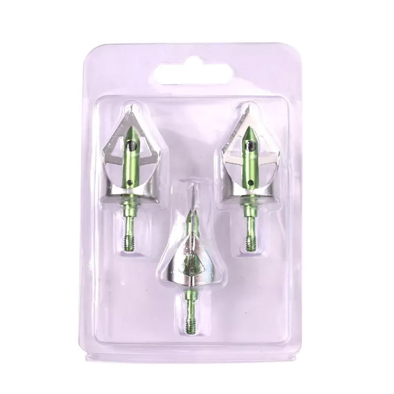 3XHunting Broadheads, 360 Cuting Archery Broadhead 100 Grain Screw-in Arrow Tip