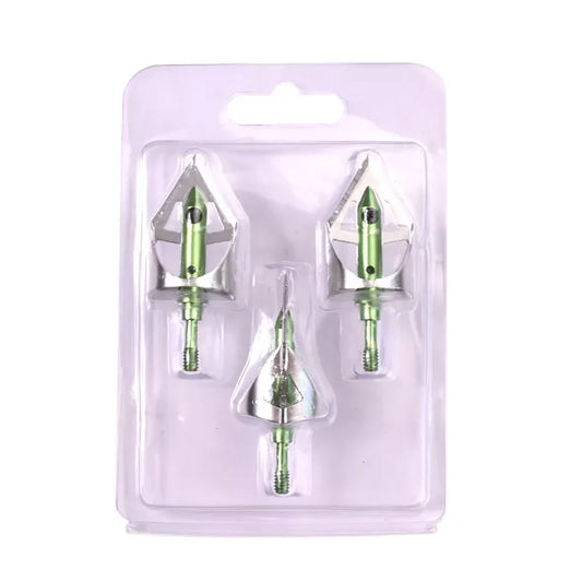 3XHunting Broadheads, 360 Cuting Archery Broadhead 100 Grain Screw-in Arrow Tip