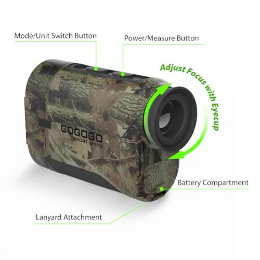 Hunting Rangefinder with Angle and Horizontal Distance 1200 Yards Laser Range Finder for Hunter