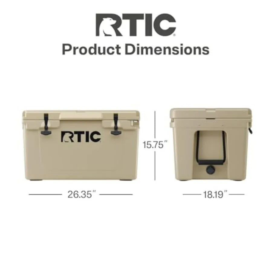 Ultra-Tough Cooler Hard Insulated Portable Ice Chest Box for Beach, Drink, Beverage, Camping, Picnic, Fishing, Boat, Barbecue R