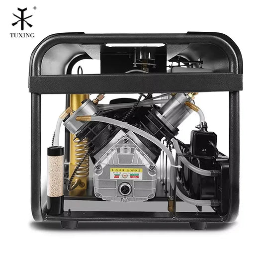 TUXING 4500PSI PCP Air Compressor 300Bar High Pressure Auto Stop Compressor Built-in Water Cooling Filter for Scuba Diving Rifle