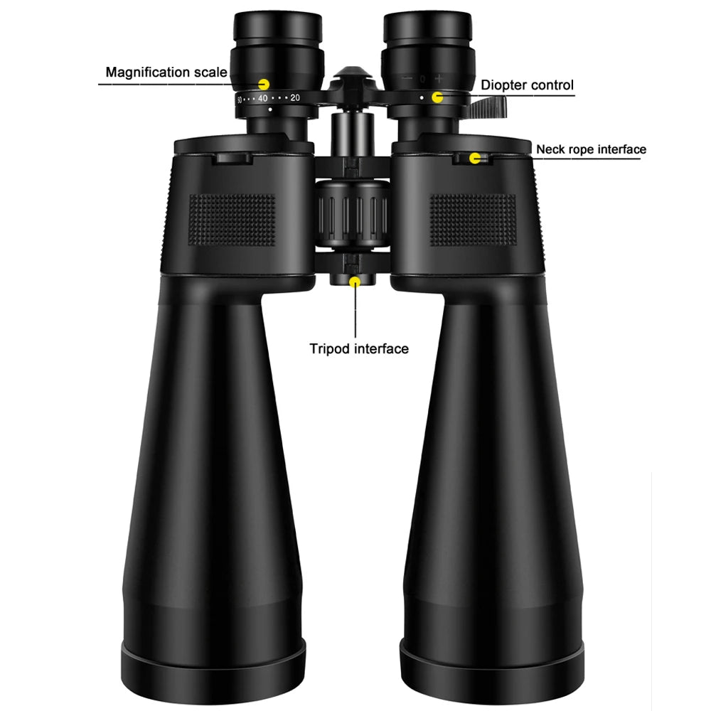 BORWOLF 20-60X70 Binoculars Telescope HD  Bak4 Prism Professional Zoom Powerful for Hunting Bird Watching