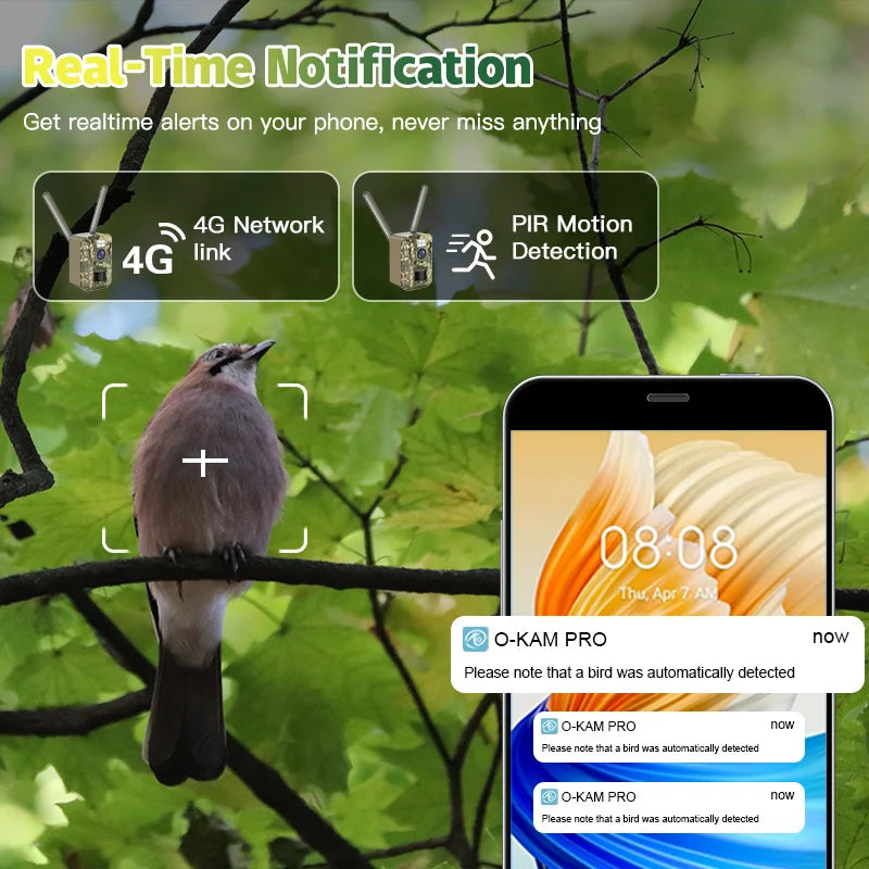 FIRSTCCTV EU 4G Cellular 3MP 2K Battery Solar PIR Motion Activated Wildlife Hunting Trail Camera IP66 Outdoor Night Vision