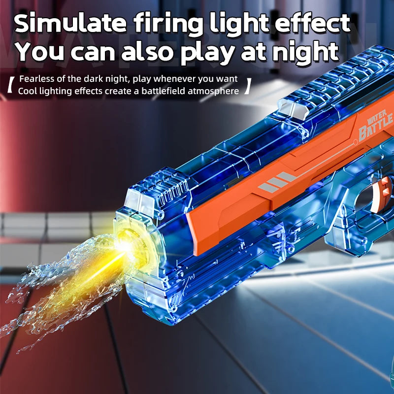 New Water Gun Electric Pistol Shooting Toy Full Automatic Summer Beach Toy For Kids Children Boys Girls Adults