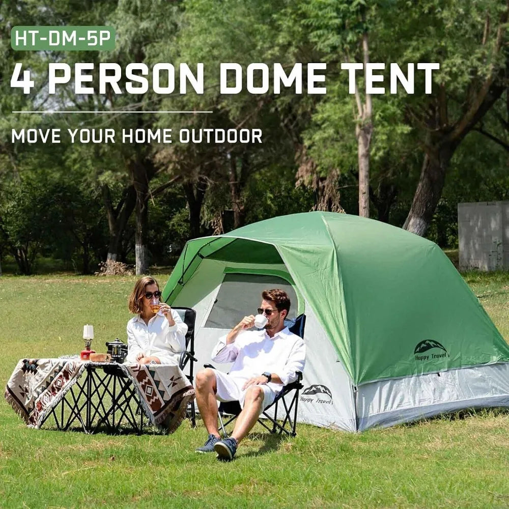 4/6 Person Dome Tent, Waterproof, Easy Setup, Portable for Camping & Hiking