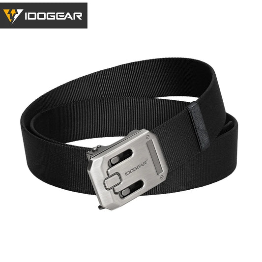 IDOGEAR 1.5" Tactical Ratchet Belt 1000D Nylon No Holes Quick-Release Slide Buckle for Hunting Airsoft Outdoor 3446