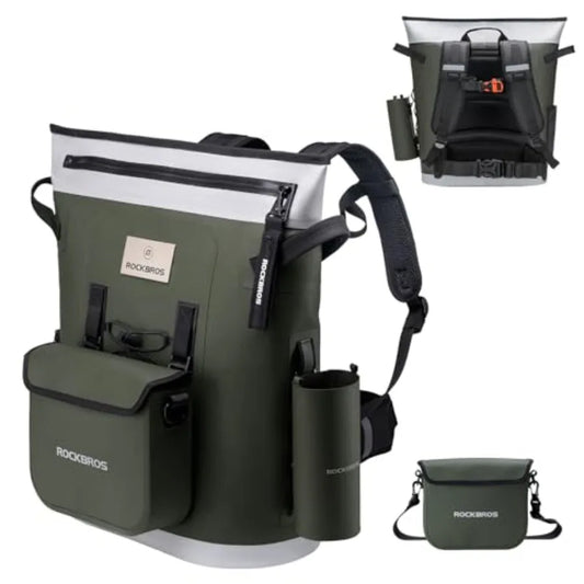 Soft Cooler Backpack 36 Can Insulated Soft Sided Cooler Bag Leak-Proof with Removeable Pockets Portable for Picnic Beach Campin